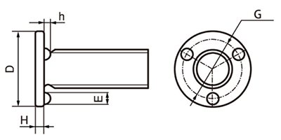 鉄 ウエルドボルト(溶接ボルト) (JIS品)の寸法図