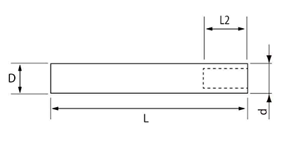 黄銅 つなぎねじ 延長脚 片メスねじ(フォトスタンドパーツ用)φ6 (コニ・ビオラ製)の寸法図