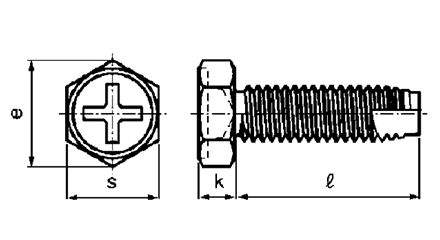 鉄(+)六角アプセット頭 タッピンねじ(3種溝付き C-1形)