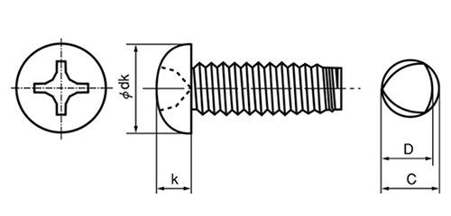 鉄 サンコータイト(+)Sタイプ ブレジャーの寸法図