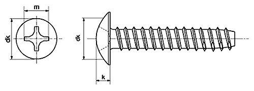 鉄(+)デルタイト2種 トラス頭の寸法図