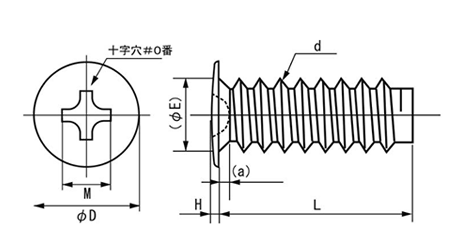 鉄(+) ラミクス(H2)Bタイト(超薄平頭)(日東精工製) D3.0