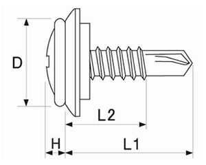 鉄 MBシートテクス シンワッシャーセット(2P-ST)(粗目) (薄板専用)(JPF製)の寸法図
