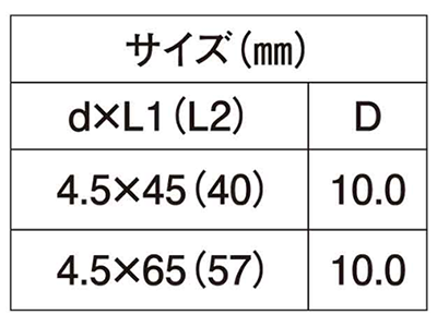 鉄 ダンバ ディスクヘッドHK (平板スレート瓦(木下地)の改修用 (若井産業)の寸法表