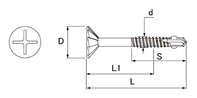 鉄 ジャックポイント 皿頭(リーマフレキ)(ヤマヒロ製)の寸法図