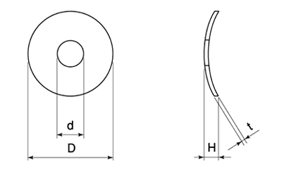 鉄 曲座金 (亀座)(M6用)(ヤマヒロ品)の寸法図
