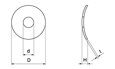 ステンレス 曲座金 (亀座)(M6用)(ヤマヒロ品)の寸法図