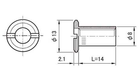 鉄 連結金具ナットAタイプ JN-A(-)の寸法図