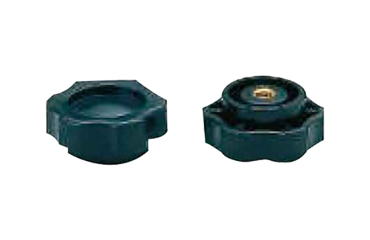 鉄 グリップナット ABS樹脂 菊型 ねじ部 黄銅(GNT2/中型)(宮川公製作所)の商品写真
