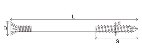 鉄 根太用ビス ジョイテクト(JPF製)の寸法図