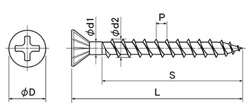 鉄 エルコック (ハイパーコート)(ALC、2x4用)の寸法図