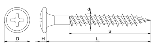 鉄(+)トラスハイロー カット付き (SDピンポイント/樋受け)(ヤマヒロ)の寸法図