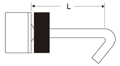 プラフック (樹脂製) 白色の寸法図