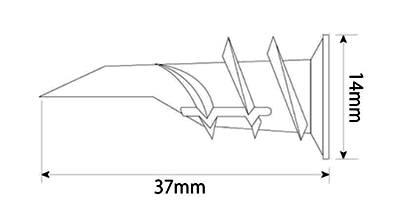 カベロックW (石膏ボード専用)(亜鉛品/ LW)の寸法図
