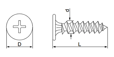 鉄(+) ベストビス (耐火野地板へのカラーベスト取付)の寸法図
