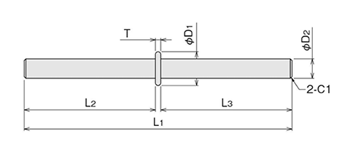 鉄 旗蝶番用ピン (B-82)(AP-3用回転ピン)(ホシモト品)の寸法図