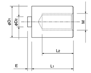 鉄 溶接用段付ボス (H-11)(丸ナット)(ホシモト品)の寸法図