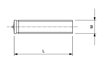 軟鋼 CDスタッド B型 (ストレート) (ホシモト)の寸法図
