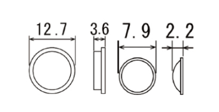 ポリウレタン 戸当ゴム D-3M-● (クマモト)の寸法図