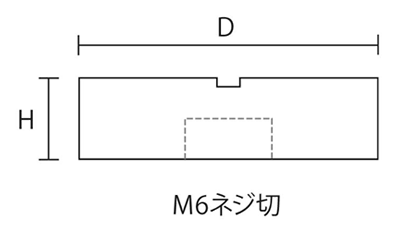 黄銅 化粧ナット 22号 M6 (平・丸平頭)(スリ割り付き/ 側面ローレット無し)(吉田金物)の寸法図