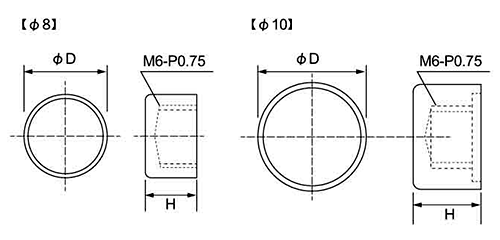 黄銅 ポイントビス用キャップ 平丸形 (装飾ねじキャップ)の寸法図