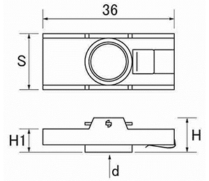 鉄 フリップアンカー(中空壁用オネジ) FA-B セット品(イイファス品)の寸法図