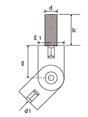 鉄 シグロックブレース 吊りボルト支持具 (B-Nタイプ)(インチ・ウイット)の寸法図