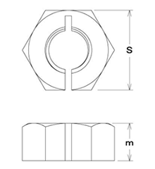 鉄 スナップナット ユニクロメッキ (中間挿入ナット)の寸法図