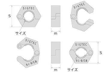 鉄 マジックナット(中間挿入ナット)の寸法図