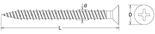 鉄 GS Pレスアンカー皿頭 (PPパック)(イイファス)の寸法図