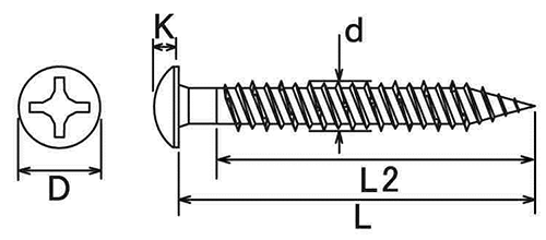 鉄(+) PレスALC用 トラス頭 (イイファス)の寸法図