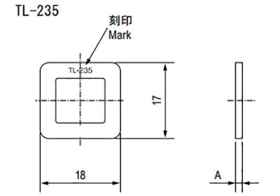栃木屋 スペーサー TL-235-4の寸法図