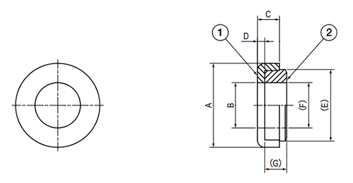 栃木屋 ステンレスシール座金 TL-421-M8の寸法図