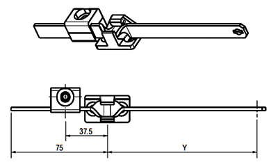 栃木屋 ロッド TEA-1121-71-05RAの寸法図