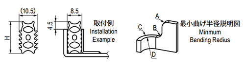 栃木屋 ガスケット(はめ込みタイプ) TEM-1003-11-Nの寸法図