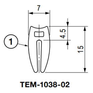 栃木屋 ガスケット TEM-1038-02の寸法図