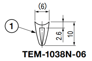 栃木屋 ガスケット(NBR製) TEM-1038N-06 (50M)の寸法図