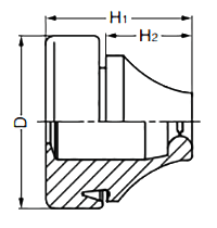 スガツネ工業 ゴムグロメット(防水防塵型)の寸法図