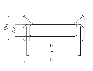 タキゲン A-183 埋込み取手(亜鉛合金)の寸法図