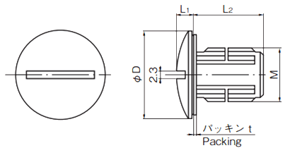 タキゲン CP-30-BC ボルトキャップ(グロメット/樹脂)の寸法図