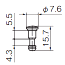 タキゲン CP-522 ナイラッチ(樹脂)の寸法図