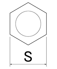 鋼 リセスインナー(フラットタイプ) (六角穴ふさぎ いたずら防止)の寸法図