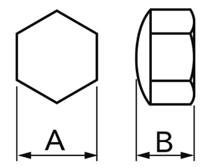 リセスインナー プラインナー(六角穴ふさぎ用カバー)(黒色樹脂 6個付)の寸法図