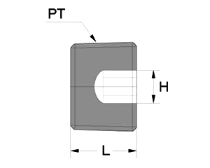 ステンレスSUS316 六角穴付テーパねじプラグ(沈み)NPTねじ用)の寸法図