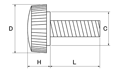 鉄 ナイロン化粧ネジ (L1)(白色)の寸法図