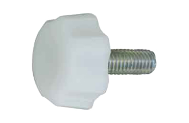 鉄 白 花ボルト(NO.1)ポリアミド樹脂 花弁型 ねじ部鉄の商品写真