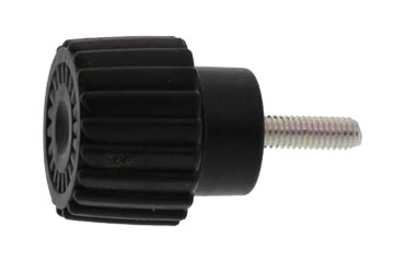 鉄 段付グリップボルトロングタイプ No1(小型) 黒 ABS樹脂 ねじ部鉄 (大丸鋲螺)の商品写真