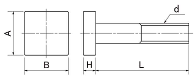 鋼 SCM435 プレスボルト 特大角タイプ(熱処理品)(金型用)(ミリねじ)の寸法図