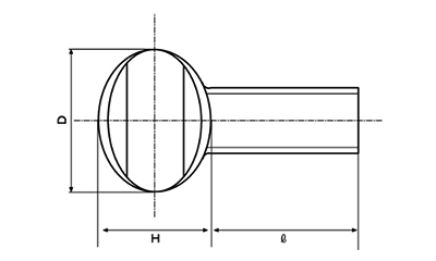鉄 ウチワボルト(つまみねじ)(三星製)の寸法図