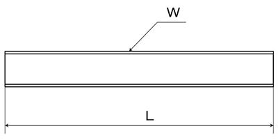 ステンレス 寸切(インチ・ウイット)(定尺以外の長さ品)(切放し)(*)の寸法図